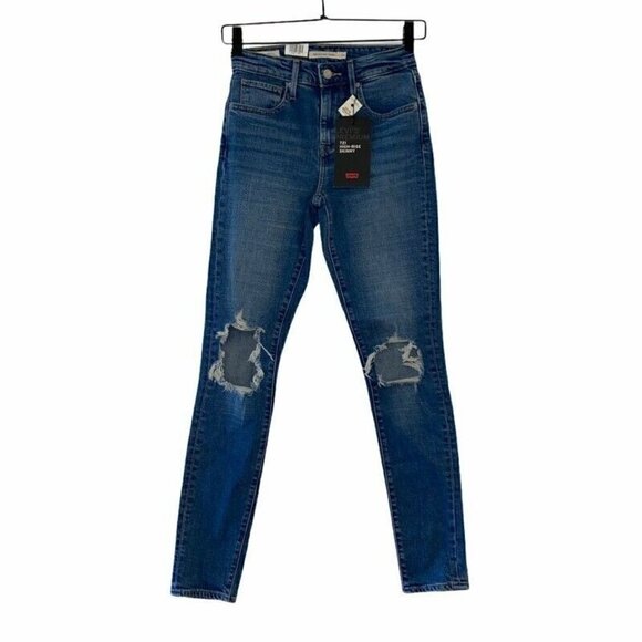 NEW Levi's Big E 721 High Rise Skinny Jeans 24 - Picture 1 of 8